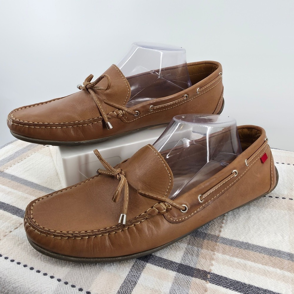 Marc Joseph New York Mens Tan Leather Driving Loafers Size 12 Brazil